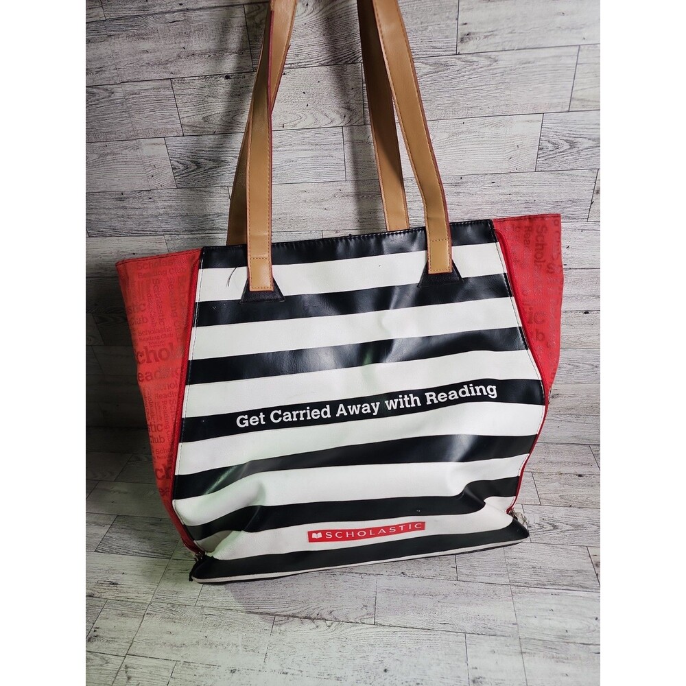 Scholastic 'Get Carried Away Reading" Vintage Bag School Kids Fair Books Tote